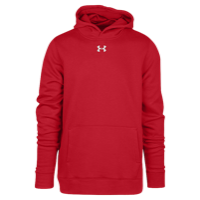 Under Armour Team Hustle Fleece Hoodie - Boys' Grade School - Red / White