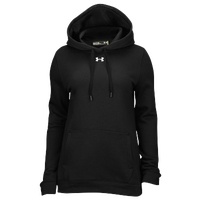 Under Armour Team Hustle Fleece Hoodie - Women's - All Black / Black