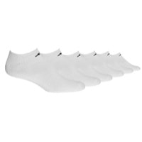 adidas Athletic 6-Pack No Show Socks - Men's - White / Black