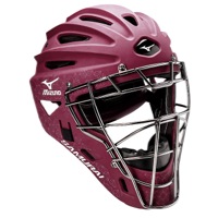 Mizuno Samurai Fastpitch Catcher's Helmet - Women's - Maroon / Maroon