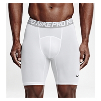 Nike Pro Cool Compression 6" Shorts - Men's - White / Black