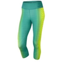 Nike Power Legendary Engineered Lacer Capris - Women's - Aqua / Light Green