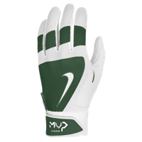 Nike MVP Edge Batting Gloves - Men's - White / Dark Green