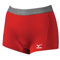 Mizuno Team Flat Front G2 Shorts - Women's - Red / Grey