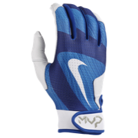 Nike MVP Edge Batting Gloves - Youth - White / Blue