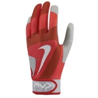 Nike MVP Edge Batting Gloves - Youth - Red / Silver