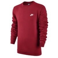 Nike Club Fleece Crew - Men's - Red / Red