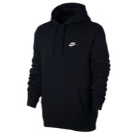 Nike Club Fleece Pullover Hoodie - Men's - All Black / Black