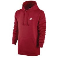 Nike Club Fleece Pullover Hoodie - Men's - Red / Red