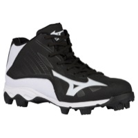 Mizuno 9-Spike Advanced Franchise 8 Mid - Boys' Grade School - Black / White