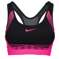 Nike Pro Hyper Classic Padded Bra - Women's - Black / Pink