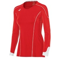 ASICS� Team Domain II Long Sleeve Jersey - Women's - Red / White