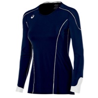 ASICS Team Domain II Long Sleeve Jersey - Women's - Navy / White