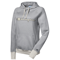 Champion Applique Fleece Pullover Hoodie - Women's - Grey / Grey