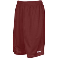 Eastbay 9" Basic Mesh Short with Pockets - Men's - Maroon / Maroon