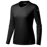 ASICS Ready-Set Long Sleeve T-Shirt - Women's - All Black / Black