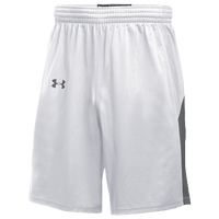 Under Armour Team Fury Shorts - Boys' Grade School - White / Grey