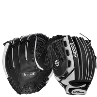 Wilson A2000 V125 Superskin Victory FP Glove - Women's - Black / White