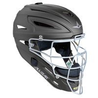 All Star System 7 MVP Catcher's Head Gear - All Black / Black