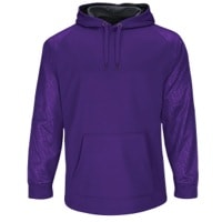 Majestic Premier Home Plate Hooded Tech Fleece - Men's - Purple / Grey