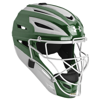 Under Armour Catcher's Pro 2-Tone Head Gear - Dark Green / Silver