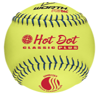 Worth Classic Hot Dot Protac Softball 12" - Men's - Yellow / Blue