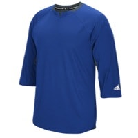 adidas Climalite Fielder's Choice Henley - Men's - Blue / Grey