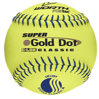 Worth Super Gold Dot Pro Tac Softballs - Men's - Yellow / Blue