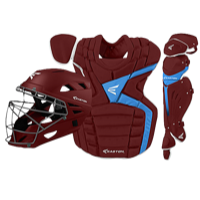 Easton Mako Custom Catcher's Set - Men's - Maroon / Light Blue