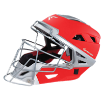 Easton Mako Catcher's Helmet - Red / Silver