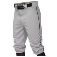 Easton Pro + Knicker Piped Baseball Pants - Men's - Grey / Black