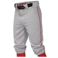 Easton Pro + Knicker Piped Baseball Pants - Men's - Grey / Red