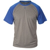 Easton Youth S/S Raglan Performace T-Shirt - Boys' Grade School - Grey / Blue