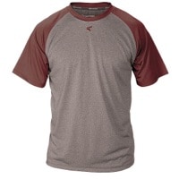 Easton Youth S/S Raglan Performace T-Shirt - Boys' Grade School - Grey / Maroon