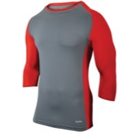 Eastbay Baseball Compression Top - Boys' Grade School - Grey / Red