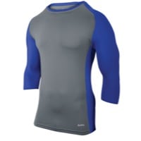 Eastbay Baseball Compression Top - Boys' Grade School - Grey / Blue