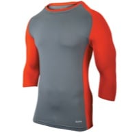 Eastbay Baseball Compression Top - Boys' Grade School - Grey / Orange