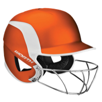 Worth 70 MPH Legit Fastpitch Batting Helmet - Women's - Orange / White