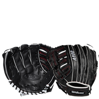 Wilson A500 125 Baseball Glove - Youth - Black / White