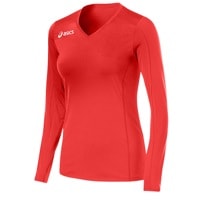 ASICS� Roll Shot Long Sleeve Jersey - Women's - Red / Red