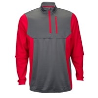 Rawlings 1/4 Zip Tech Fleece Pullover - Men's - Grey / Red