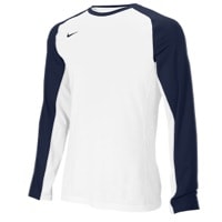 Nike Team Elite L/S Shooting Shirt - Men's - White / Navy