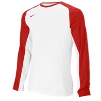 Nike Team Elite L/S Shooting Shirt - Men's - White / Red