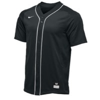 Nike Team Vapor Full Button Dinger Jersey - Men's - Black / White