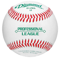 Diamond D1 Pro Low Seam NCAA Baseball - White / Red