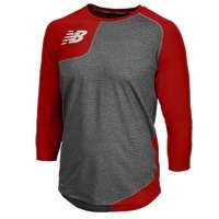 New Balance Asym Right Baseball Shirt - Men's - Red / Grey