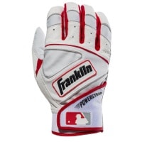 Franklin Powerstrap Batting Gloves - Men's - White / Red