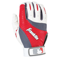 Franklin 2nd Skinz Batting Gloves - Youth - White / Red