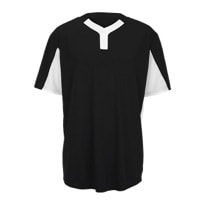 Majestic Team 2 Button Jersey - Boys' Grade School - Black / White