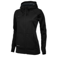 Nike Team Full Zip KO Hoodie - Women's - All Black / Black